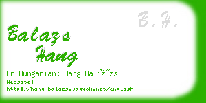 balazs hang business card